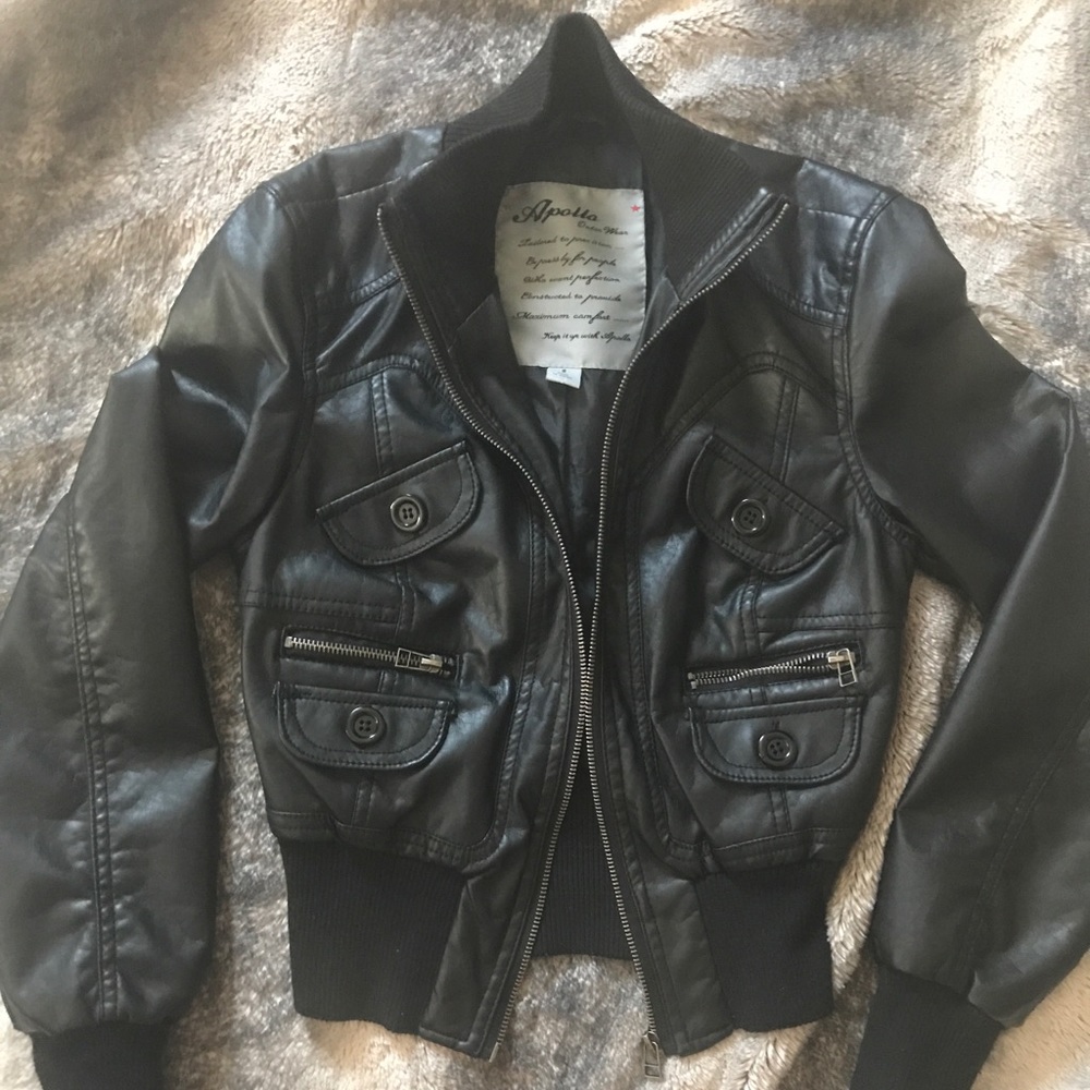 Faux leather  jacket